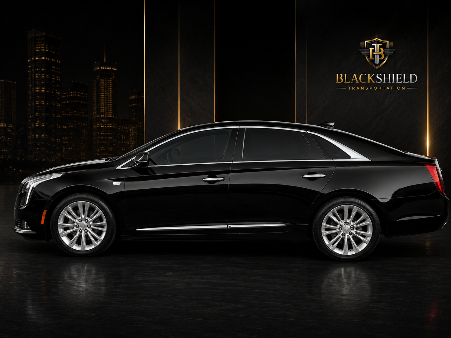 Black Cadillac sedan for Atlanta chauffeur service